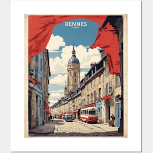 Rennes France Vintage Poster Tourism Posters and Art